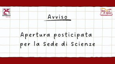 apertura posticipata scienze
