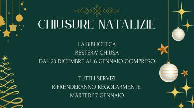 Chiusura della Biblioteca per le festività