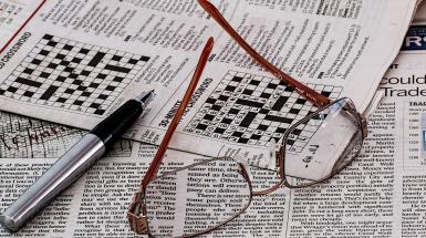 Newspaper and glasses