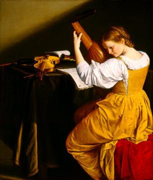 Suonatrice di liuto