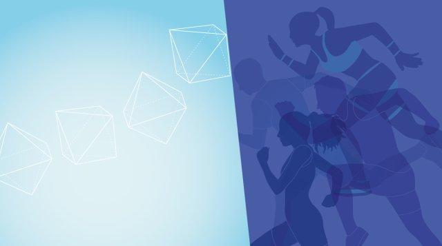 ilhouette che corrono e logo UNIMIB