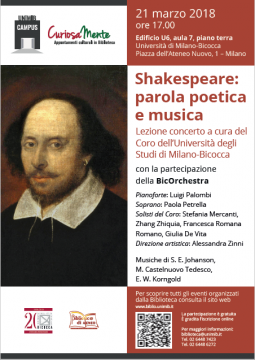 Locandina Shakespeare coro