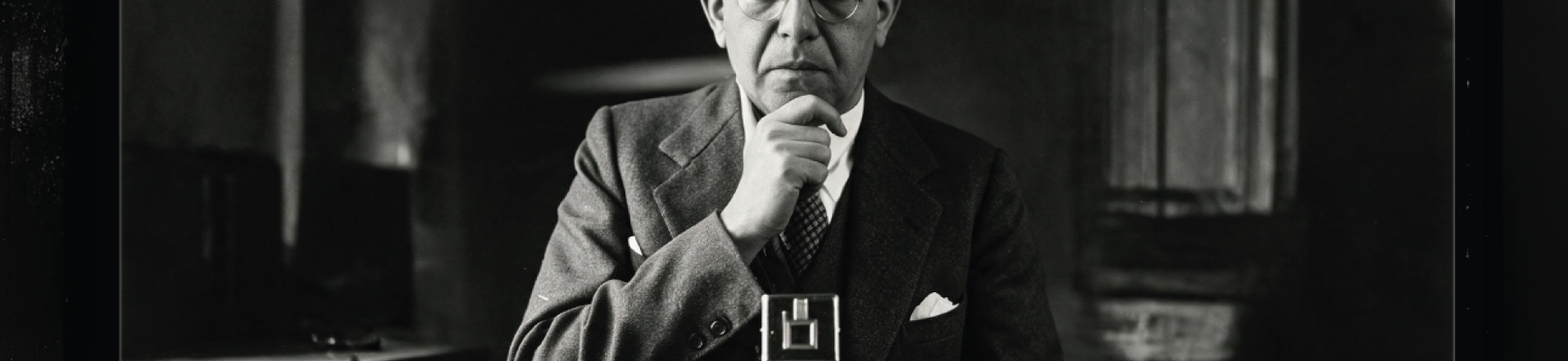 Ernst Bernhard con una macchina fotografica